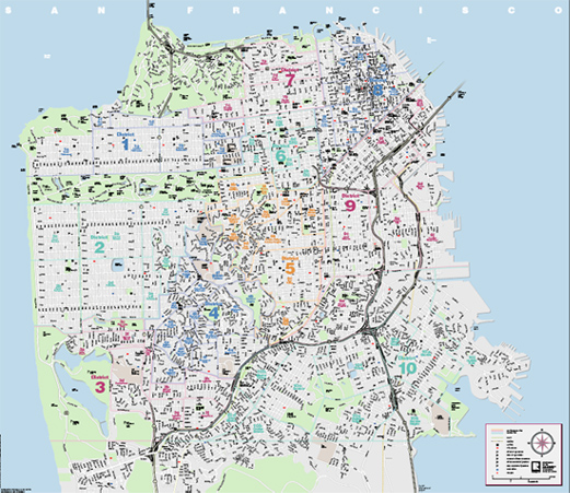 San Francisco Real Estate District Map